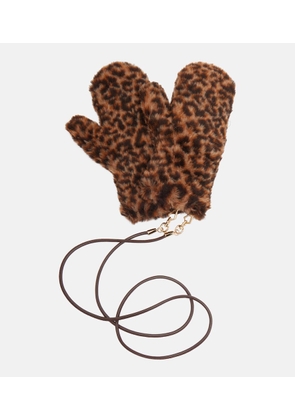 Max Mara Ombrato alpaca, wool, and silk teddy mittens