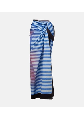 Jean Paul Gaultier Printed cotton beach cover-up