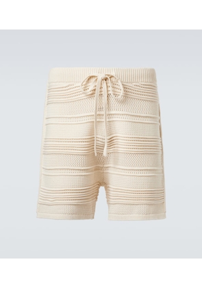 Commas Crochet cotton-blend shorts