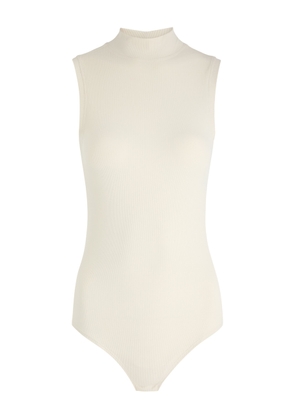 Spanx Suit Yourself Ribbed Stretch-jersey Bodysuit - Off White - L (UK14 / L)