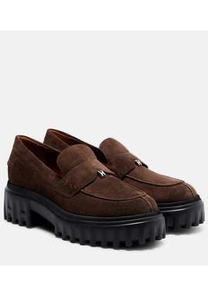 Hogan H700 leather platform loafers