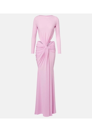 Alex Perry Gathered crepe jersey gown