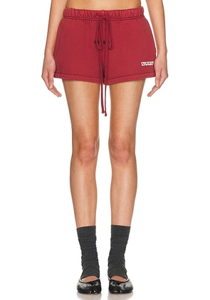 Fear of God ESSENTIALS Running Short in Crimson - Red. Size L (also in XS, S, M).