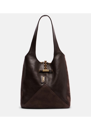 Chloe Chloe Balloon Small leather and suede shoulder bag