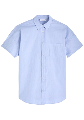 Lmnd Lemonade Chiara Striped Cotton-poplin Shirt - Blue And White - L (UK14 / L)