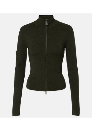 Victoria Beckham Wool-blend zip-up sweater