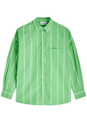 Lmnd Lemonade Chiara Striped Cotton-poplin Shirt - Green - M (UK12 / M)