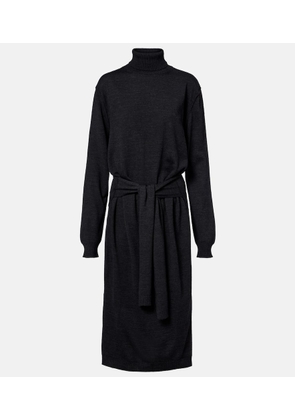 Lemaire Turtleneck wool-blend midi dress
