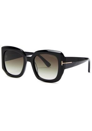 Tom Ford Carla Square-frame Sunglasses - Black - One Size