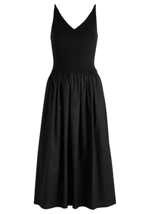 Rails Franca Jersey and Cotton Midi Dress - Black - L (UK14 / L)