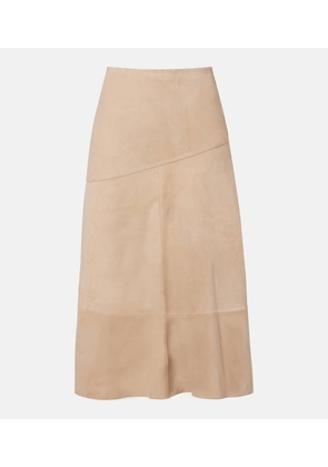 Yves Salomon Suede midi skirt