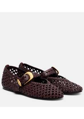 Zimmermann Helix braided leather ballet flats