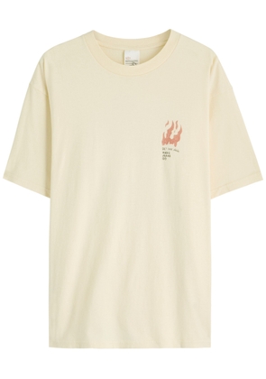 Nudie Jeans Koffe Printed Cotton T-shirt - Ecru - S