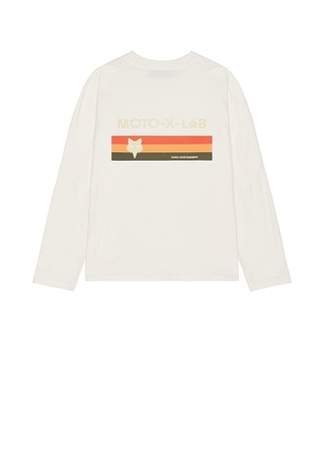 Kiko Kostadinov x Fox Racing Long Sleeve Tee Shirt in Off White - White. Size M (also in ).