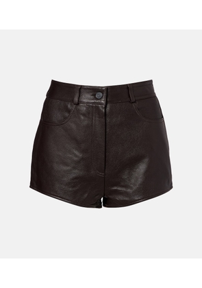 The Frankie Shop Loen high-rise leather micro shorts