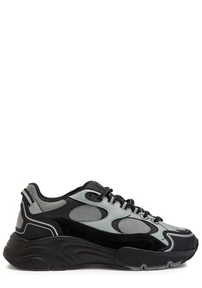 Cleens Pulse Runner Panelled Mesh Sneakers - Black - 41 (IT41 / UK7)