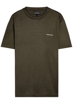 Emporio Armani Logo Jersey T-shirt - Dark Green - S