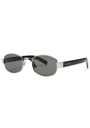 Saint Laurent Oval-frame Sunglasses - Silver - One Size