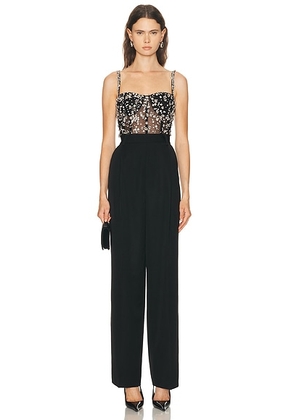 Oscar de la Renta Bustier Jumpsuit in Black - Black. Size 2 (also in 4).