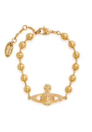 Vivienne Westwood Thames Mini Bas Relief orb Bracelet - Gold - One Size
