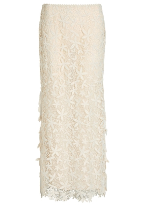 Toteme Floral Guipure Lace Maxi Skirt - White - 34 (UK6 / XS)
