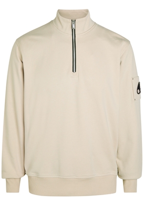 Moose Knuckles Hartsfield Half-zip Cotton Sweatshirt - Ecru - XL