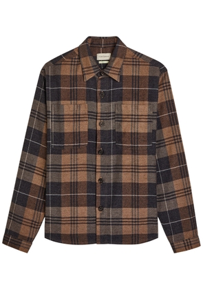 Oliver Spencer Plaid Flannel Shirt - Brown - S