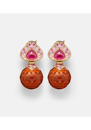 Marina B Acilla 18kt gold drop earrings with gemstones