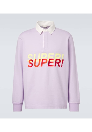 JW Anderson Embroidered cotton jersey polo shirt