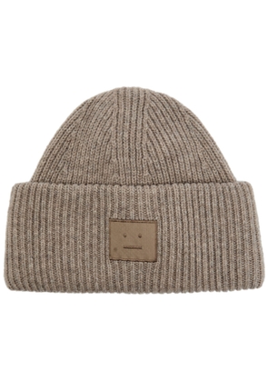 Acne Studios Pana Face Wool-blend Beanie - Grey - One Size
