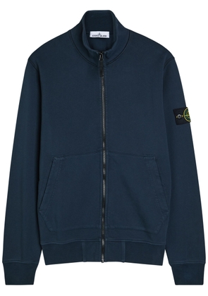 Stone Island Logo Cotton Sweatshirt - Navy - L