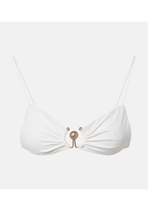 Christopher Esber Ring-detail ruched bikini top