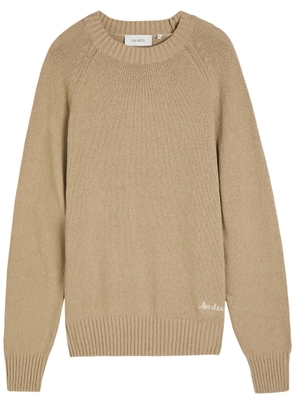 Les Deux Brad Logo-embroidered Cotton-blend Jumper - Beige - L
