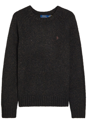 Polo Ralph Lauren Logo-embroidered Wool-blend Jumper - Charcoal - XL