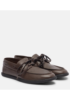 The Row Novus Sailor leather boat shoes