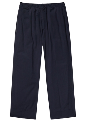 Officine Générale Nilson Wide-leg Wool Trousers - Navy - 34 (W34 / L)
