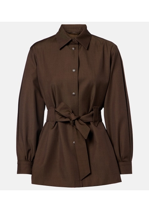 Max Mara Belted virgin wool blazer