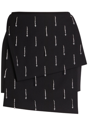 Armarium Mina Crystal-embellished Wool Mini Skirt - Black - 42 (UK10 / S)