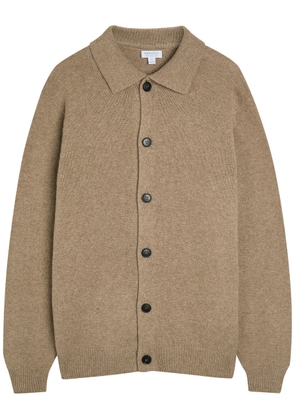 Sunspel Wool Cardigan - Sand - M