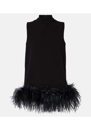 Max Mara Feather-trimmed top