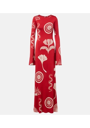 Cala de la Cruz Amay printed jersey maxi dress
