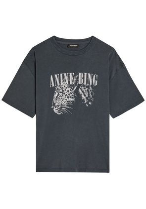 Anine Bing Cohen Printed Cotton T-shirt - Black - S (UK8-10 / S)