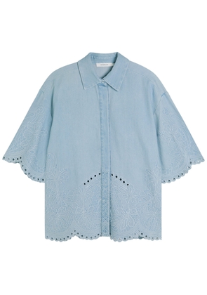 Zimmermann Daylight Embroidered Denim Shirt - 1 (UK 10 / S)