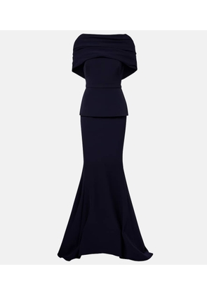 Safiyaa Loura off-shoulder crepe gown