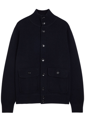 Allude Turtle-neck Wool and Cashmere-blend Cardigan - Black - L