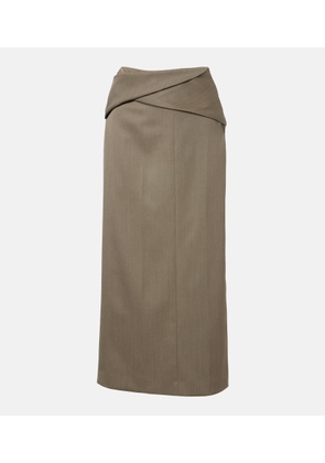 Victoria Beckham Wool-blend midi skirt