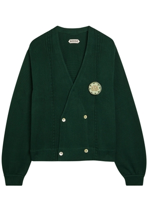 Bode Double-breasted Cotton Cardigan - Dark Green - L