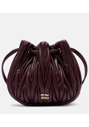 Miu Miu Matelasse leather bucket bag