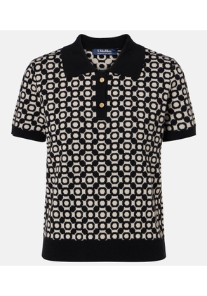 'S Max Mara Medera wool jacquard polo sweater