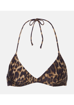 Nili Lotan Leopard-print bikini top